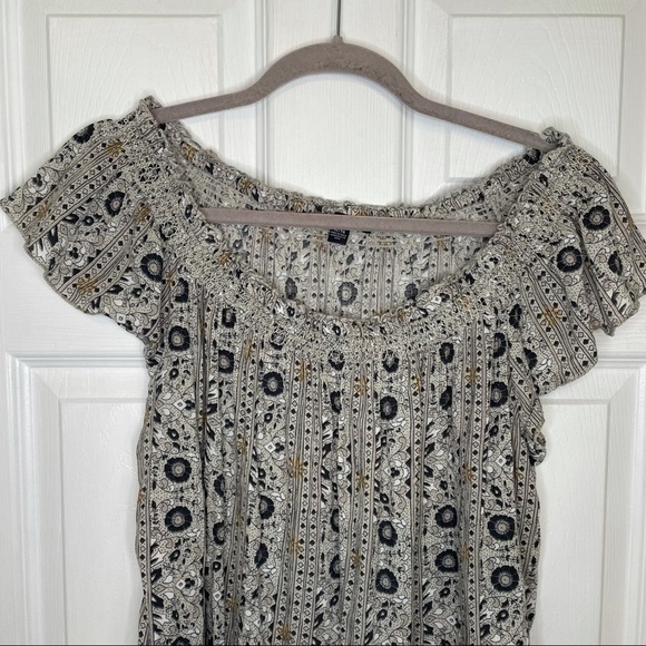 American Eagle Printed Tassel Summer Top Extra Large - Picture 2 of 5